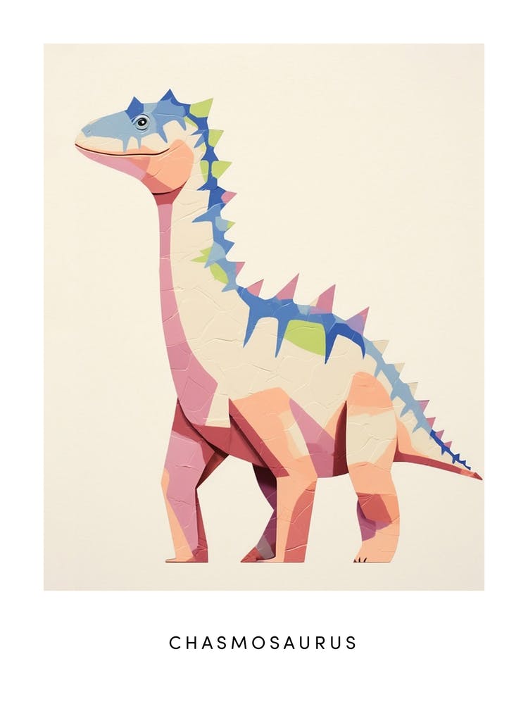 Nursery Dinosaur Art Chasmosaurus 2 Poster