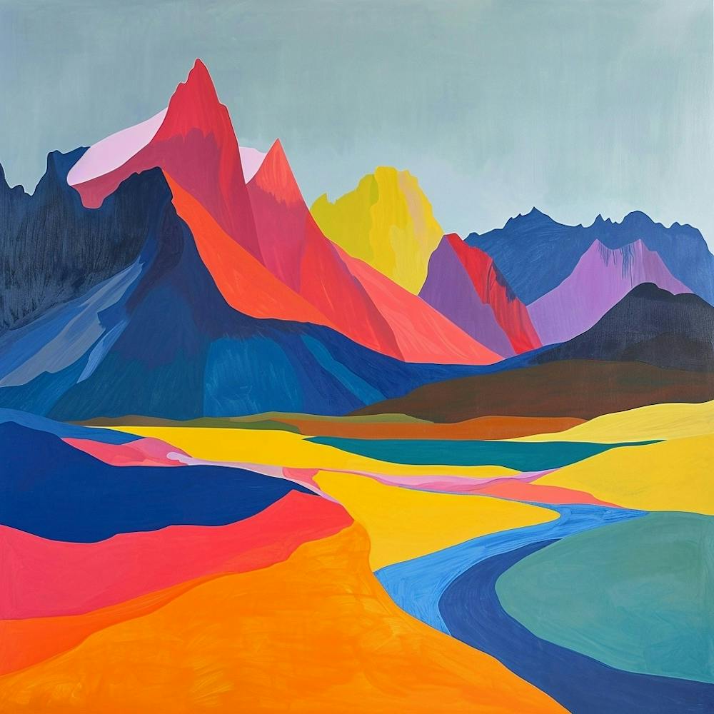 Abstrait Coloré Torres Del Paine National Park Patagonie 3