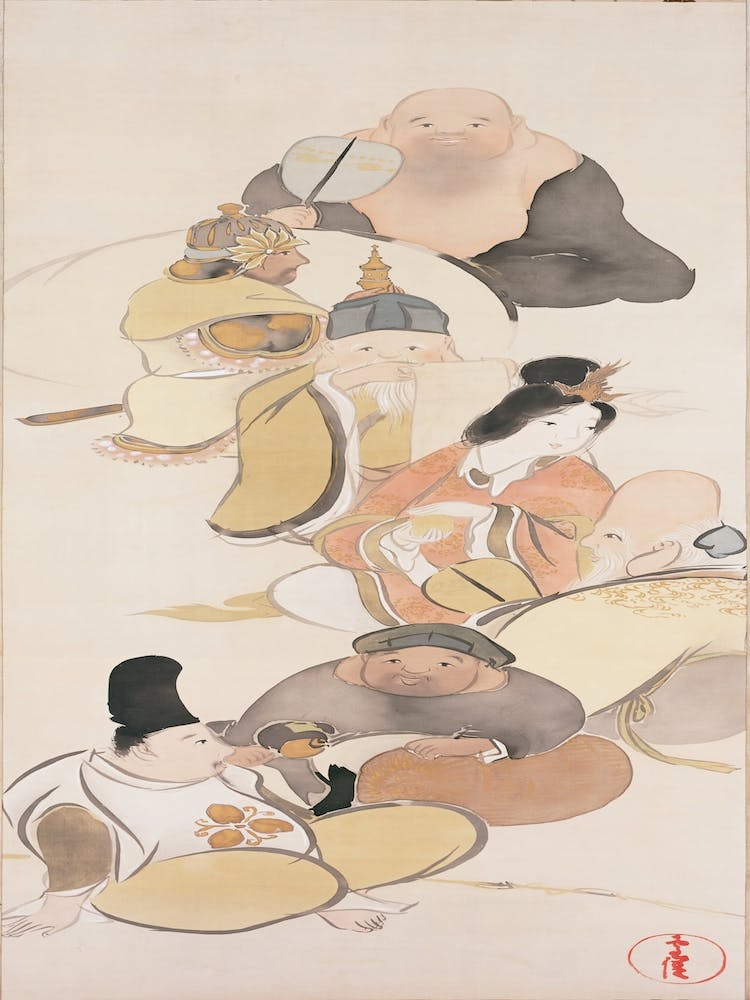 Seven Gods Of Good Fortune (1920s), Kamisaka Sekka