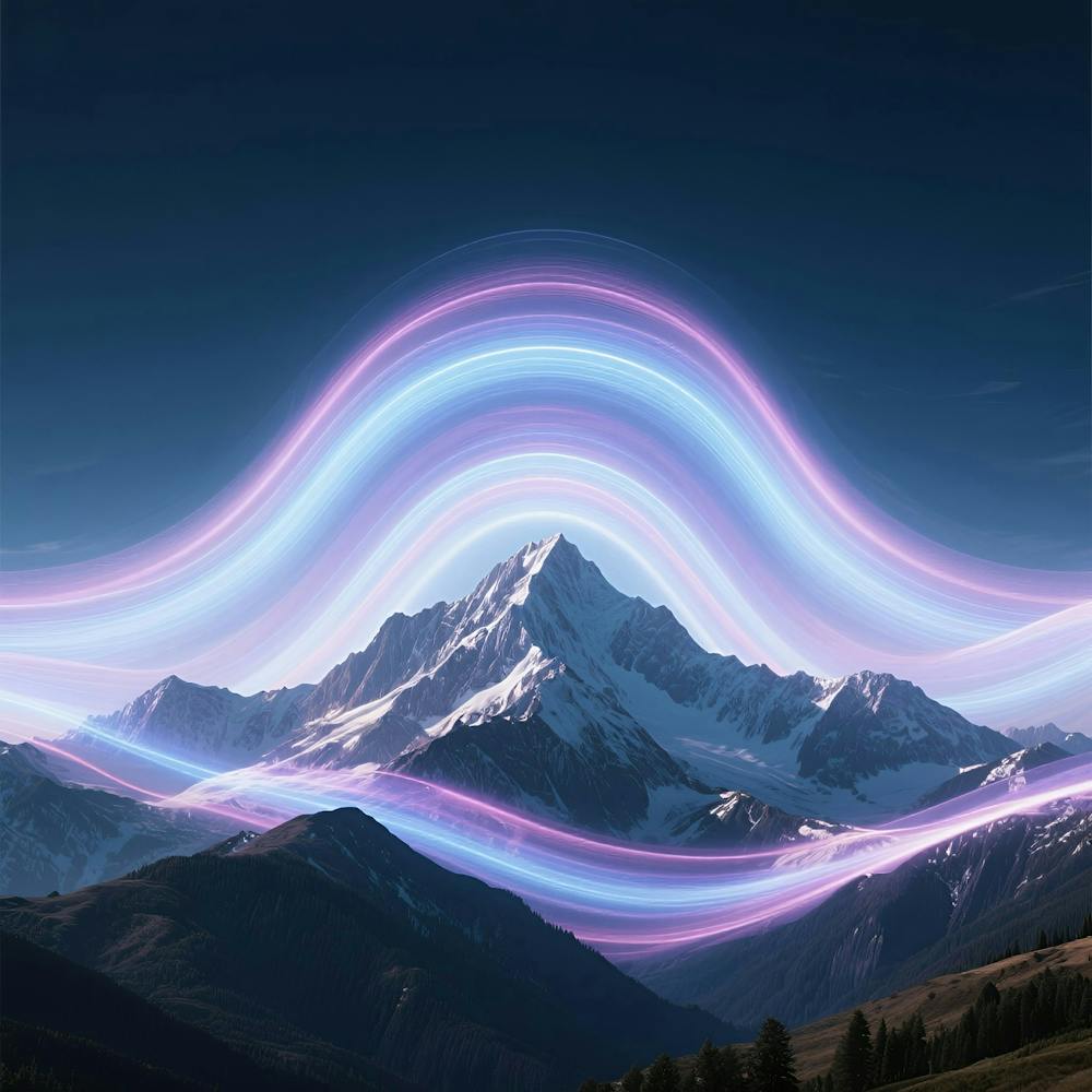 Abstract Mountain Painting