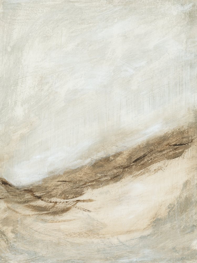Tempting No2 - Neutral Earth Tone Abstract Painting