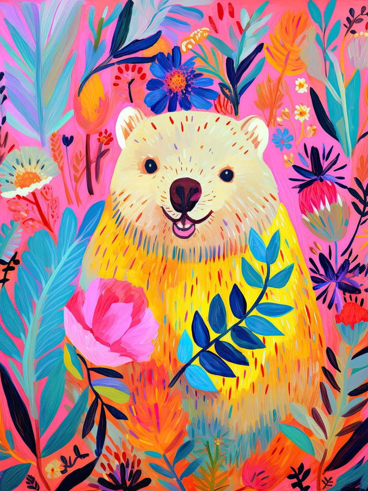 Bear In Bloom, Matisse Inspired