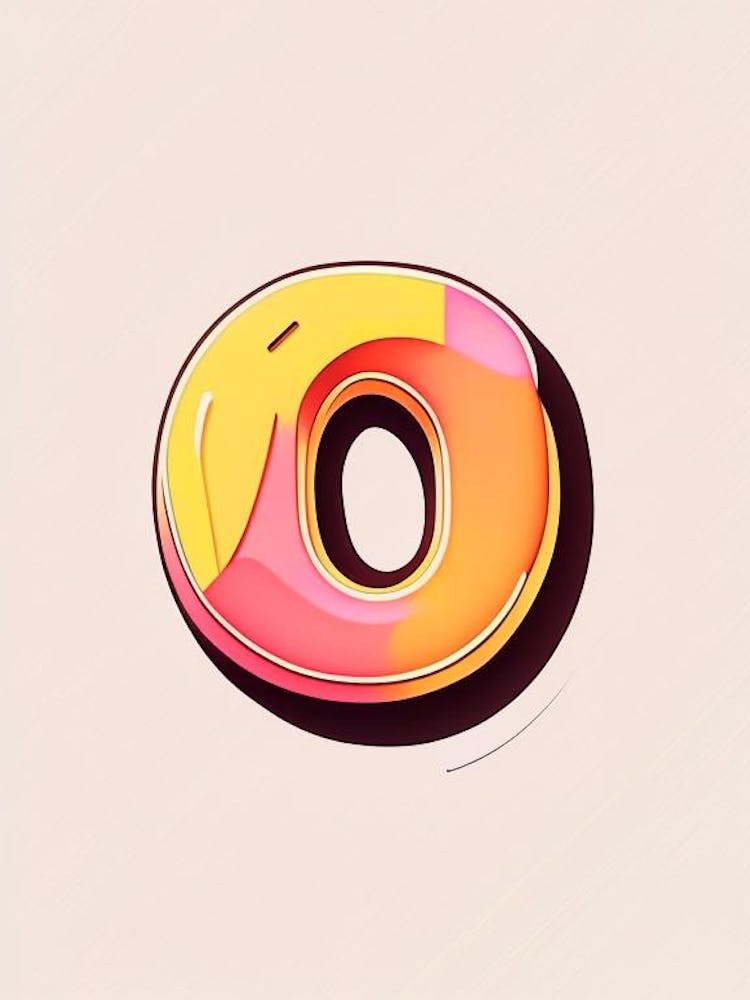 O, Letter, Alphabet Minimal Line Drawing 3