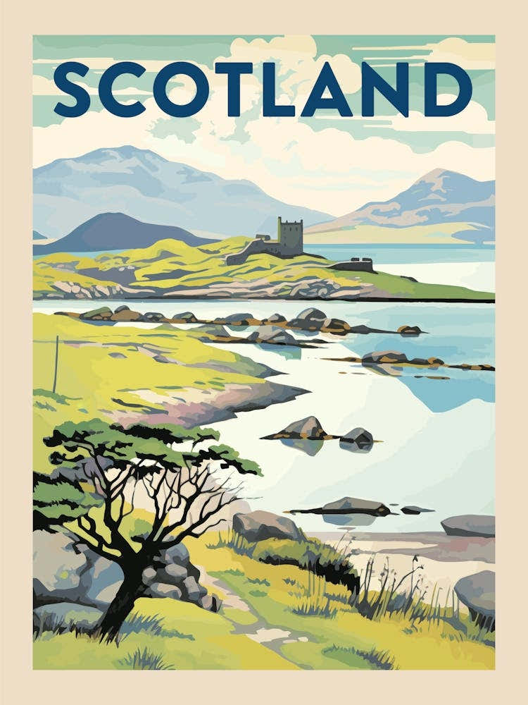 Scotland Vintage Travel Poster