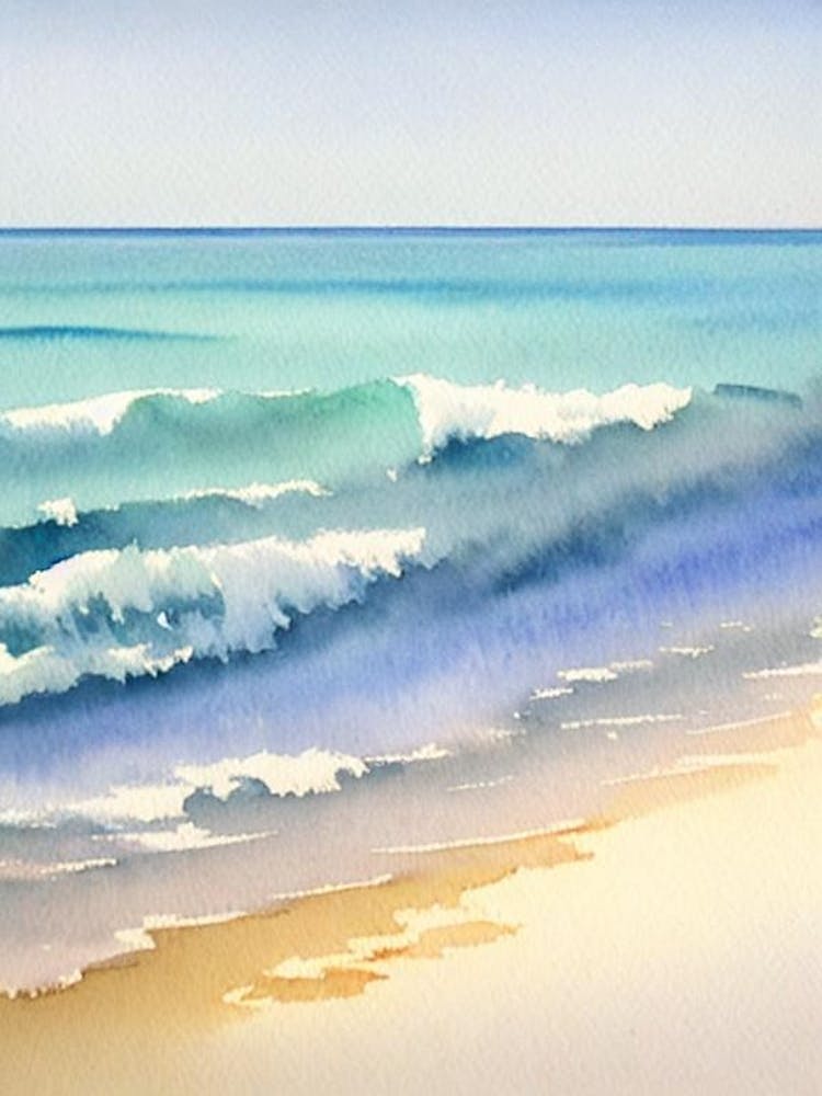 Siesta Key Beach, Florida Watercolour