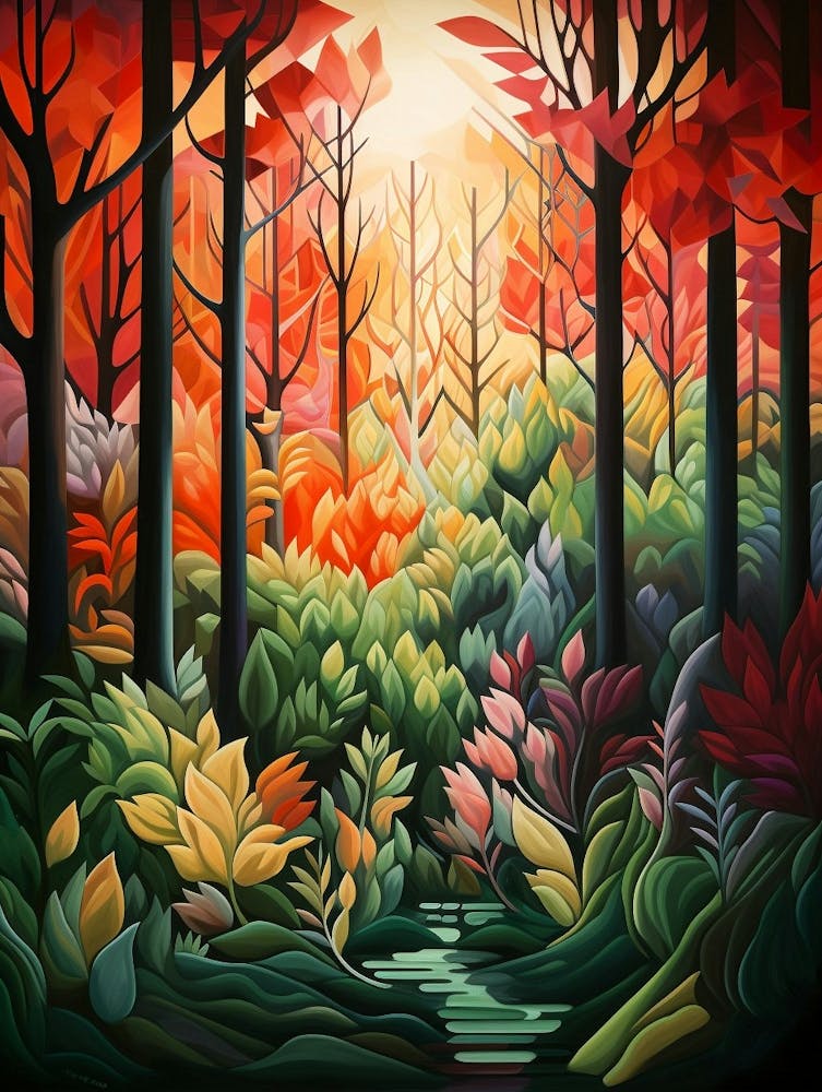 Wald Abstrakt Minimalistisch 10