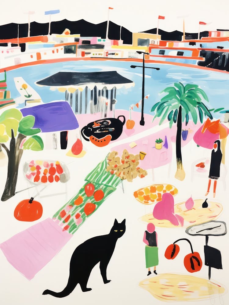 The Food Market In Copenhagen 6 Illustration