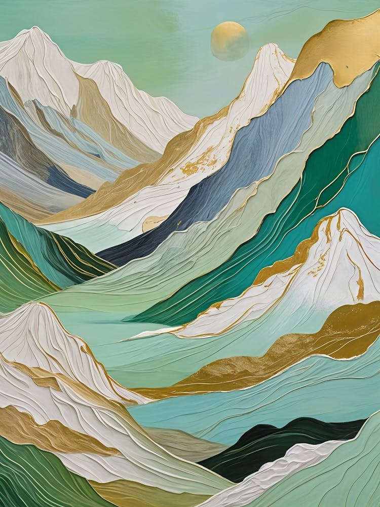 Serene Painted Mountains no6