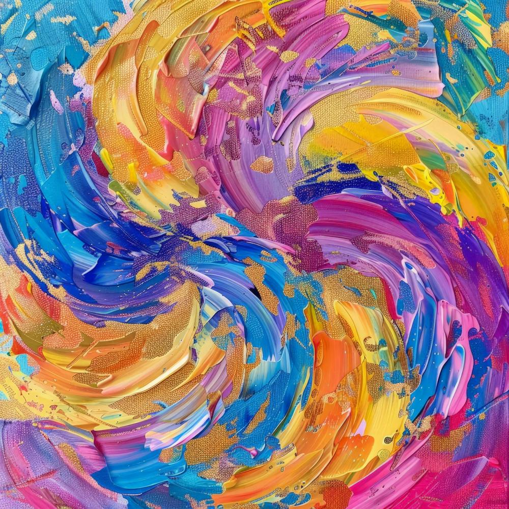 Abstract Of A Colorful Swirl