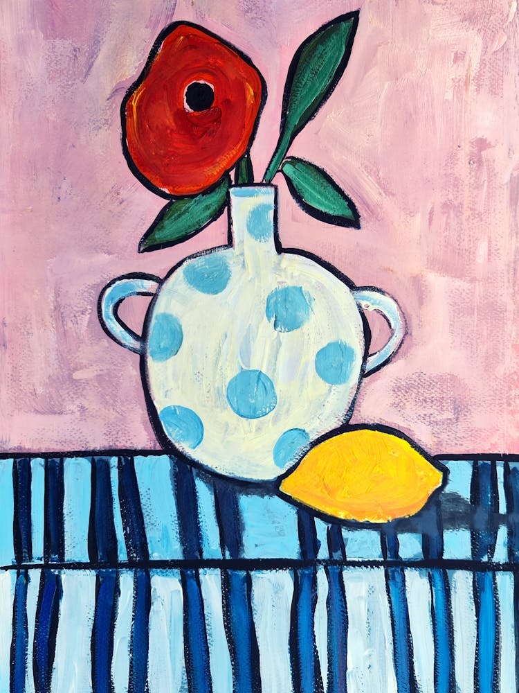 Red Flower In Vase