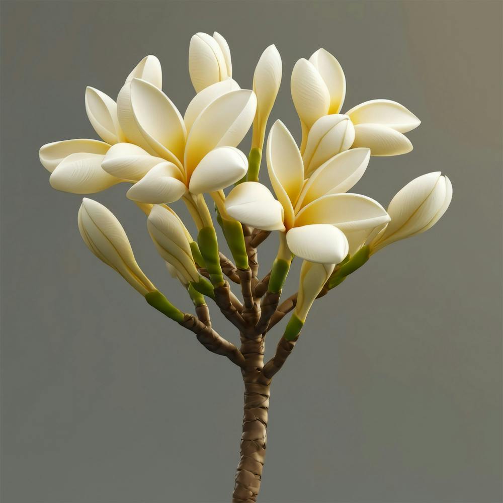 Floral Art 0013 Single Flowers 0012 Floral Bot 0024 Bp6586 Imagine An Frangipani Flowers Boquet In Its Closed Sta A8c892