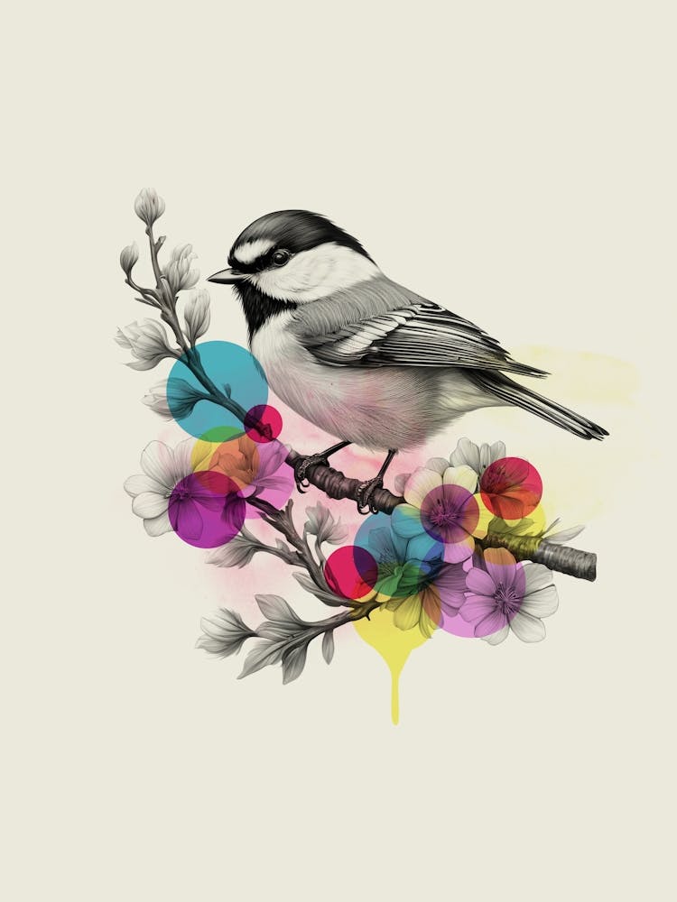 Bird With Flowers