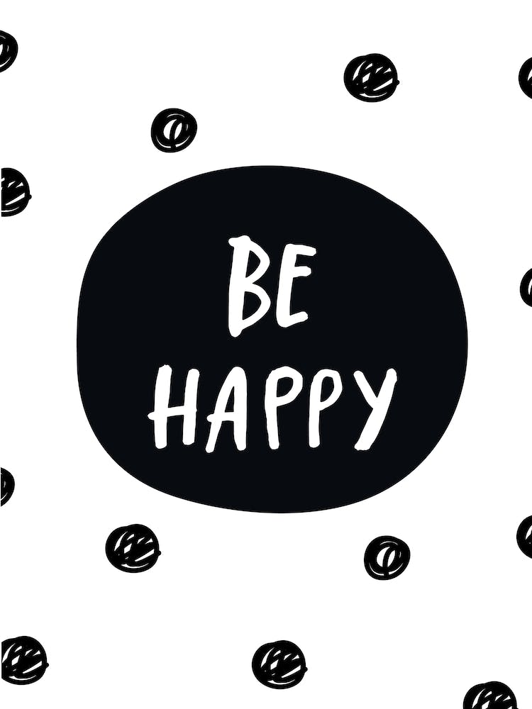 Be Happy Polka Dot Scandi Style Kids