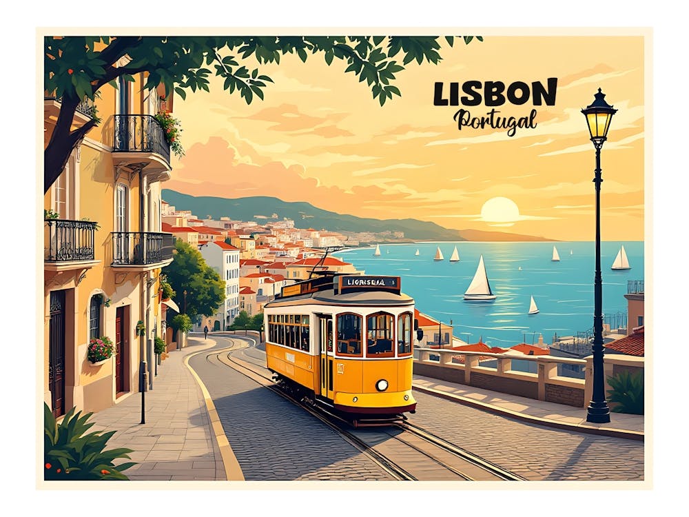 Lisbon Portugal Vintage Travel V 03