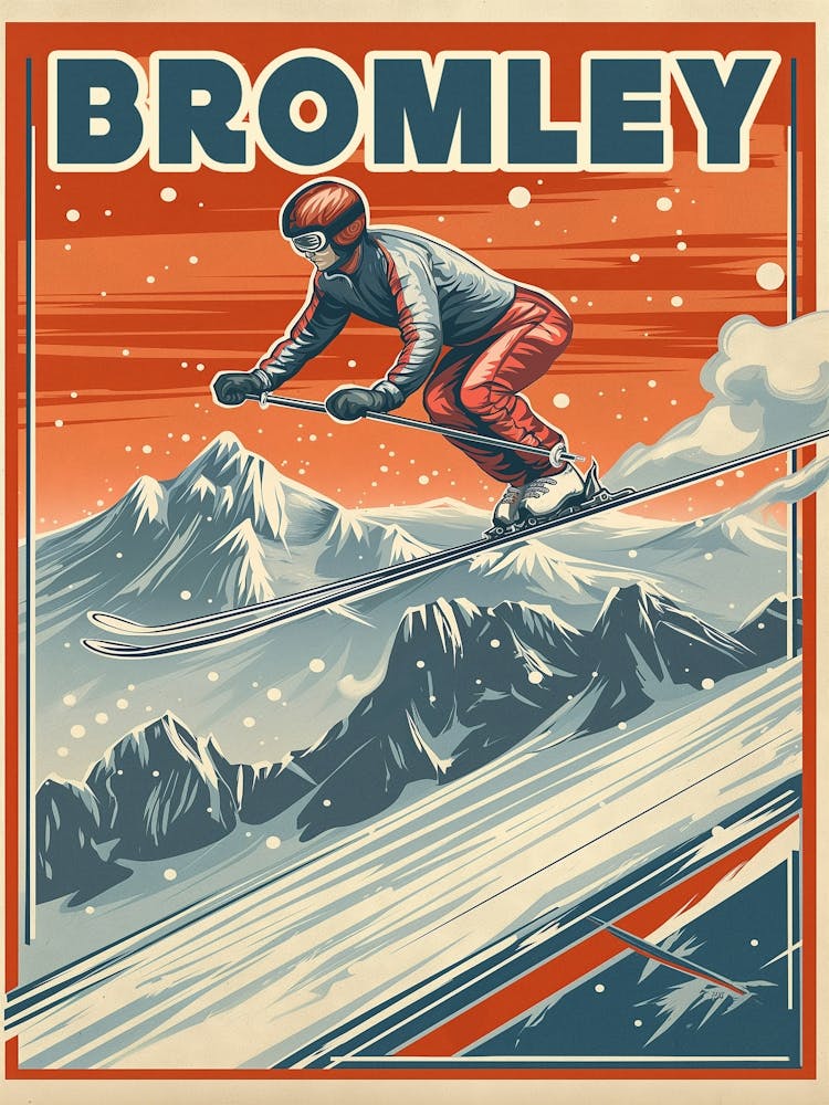 Bromley Mountain : Une Affiche de Ski Vintage