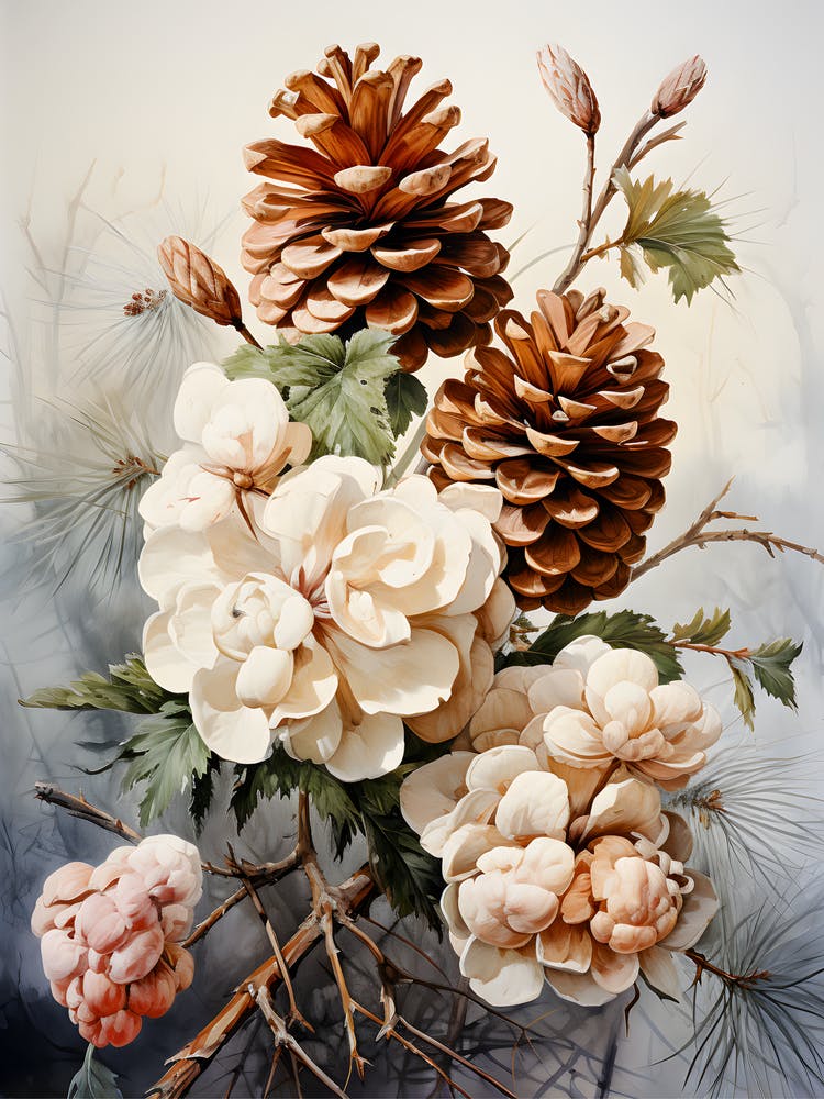 Pine Cones In Victorian Style
