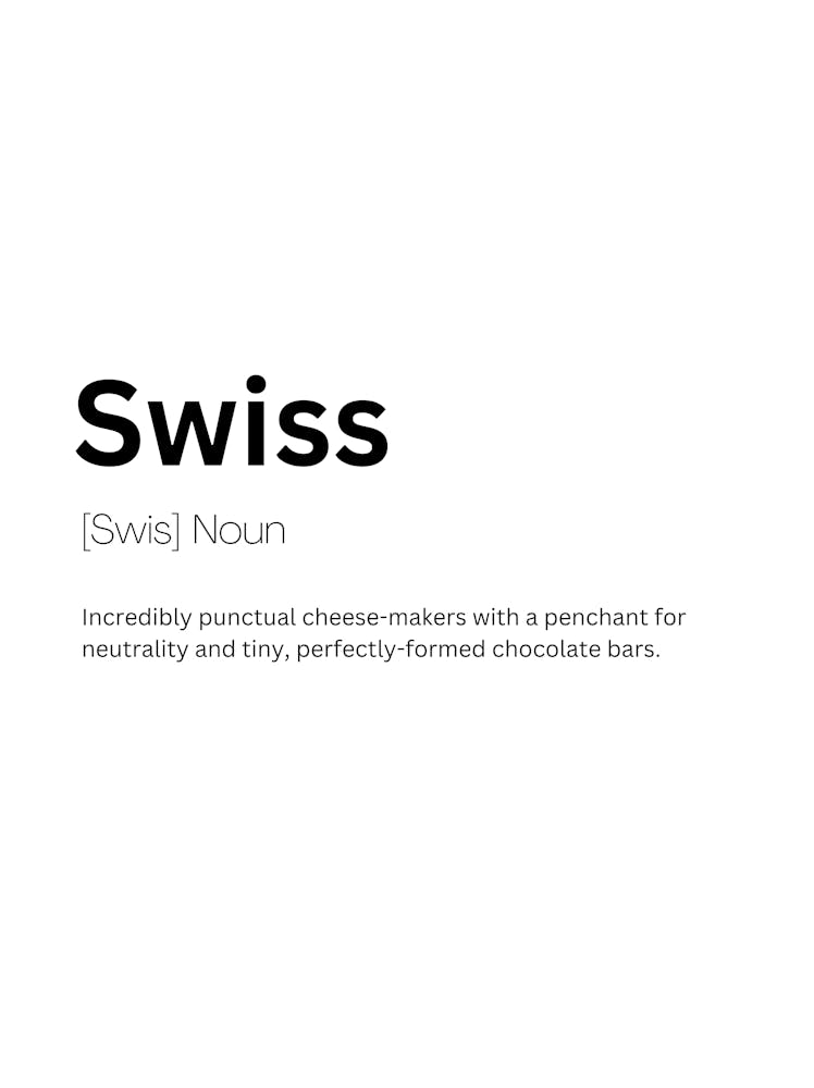 Swiss Definition Meaning