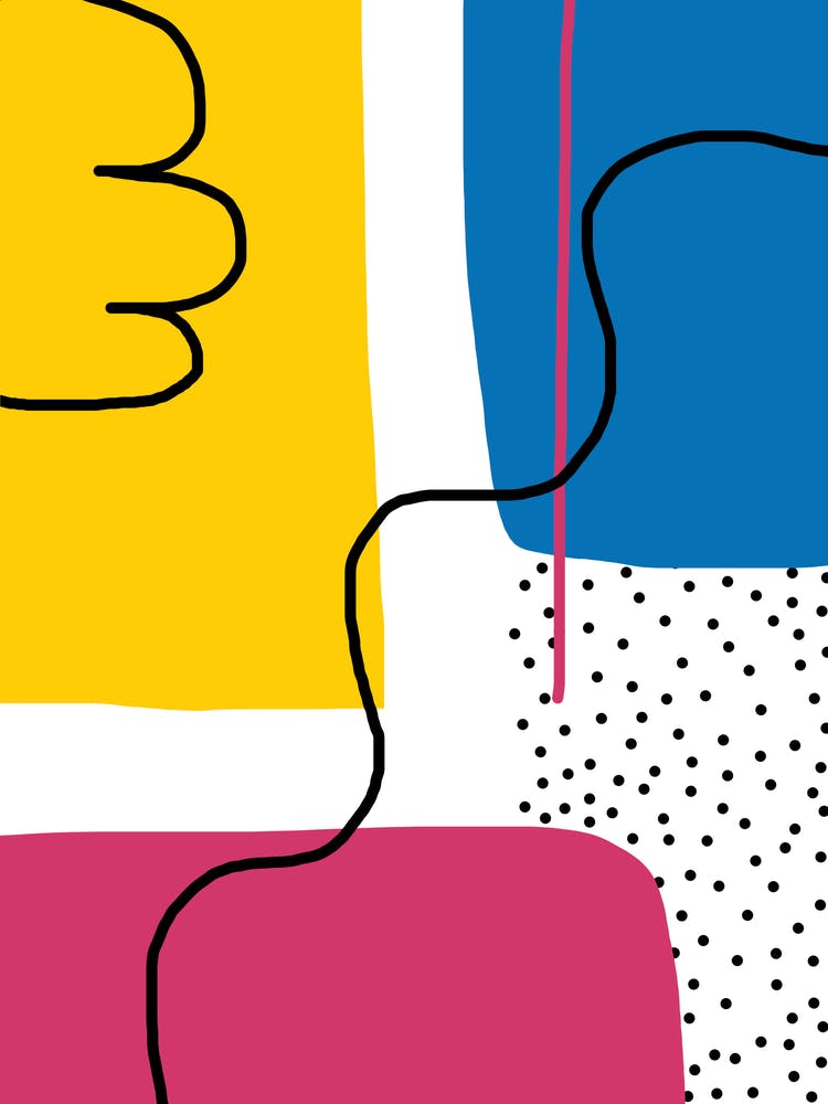 Minimal Colorful Abstract Painting 