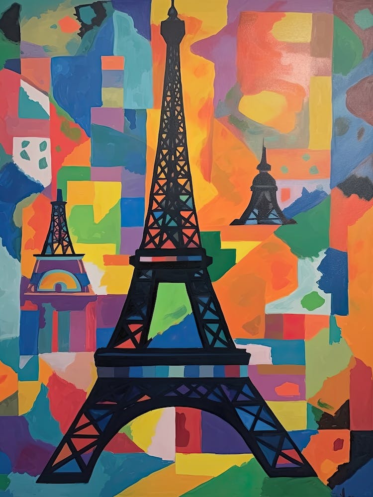 Eiffel Tower Paris France Henri Matisse Style 10