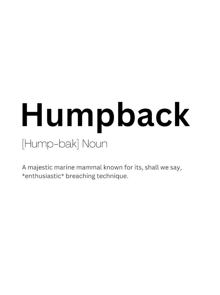 Humpback Definition Meaning