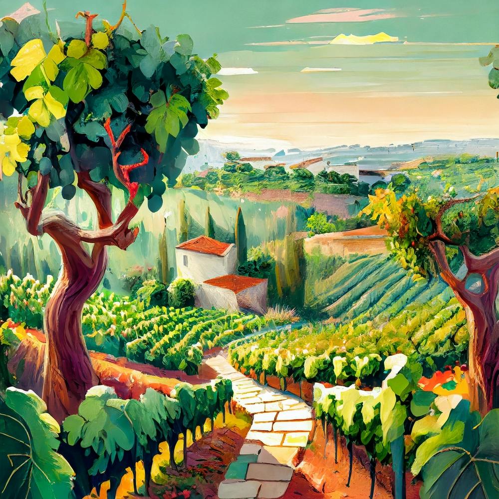 Firefly Beautiful Modern Lush Spanish Vinyard Landscape 9283 (1)
