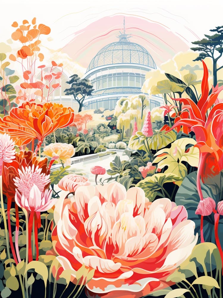Denver Botanical Gardens Usa Modern Illustration 3