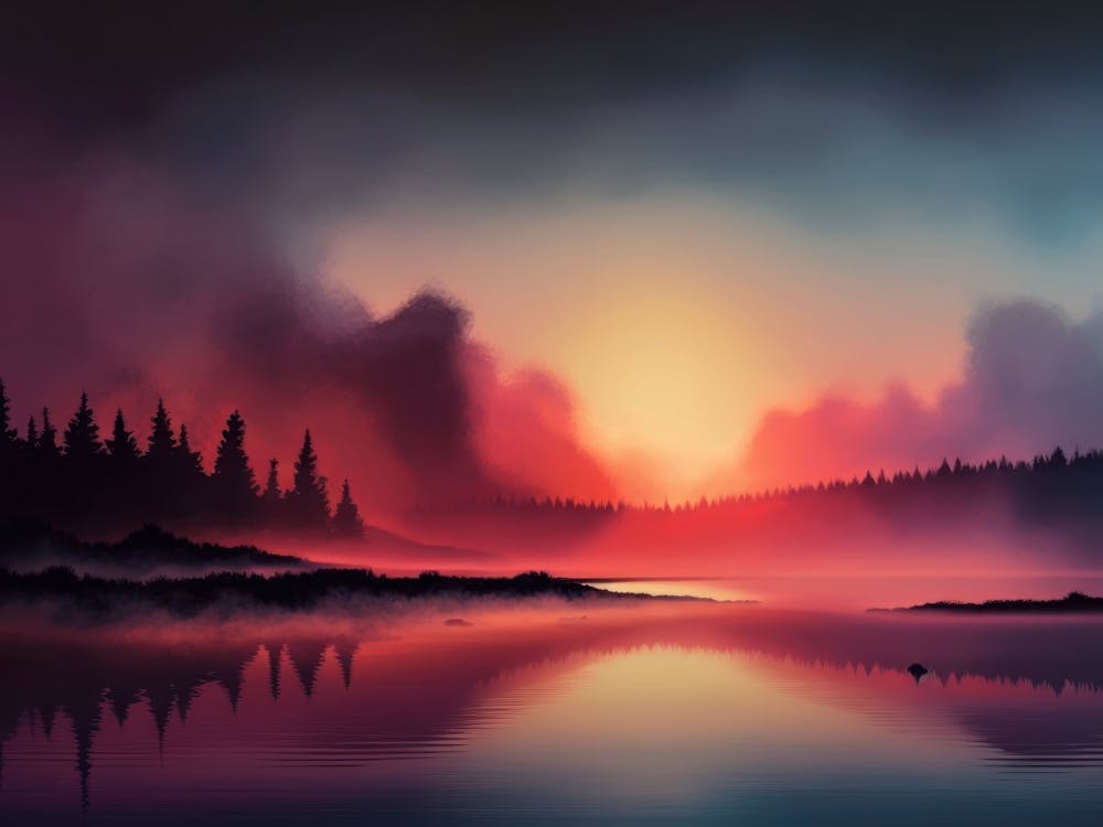 Lake sunset