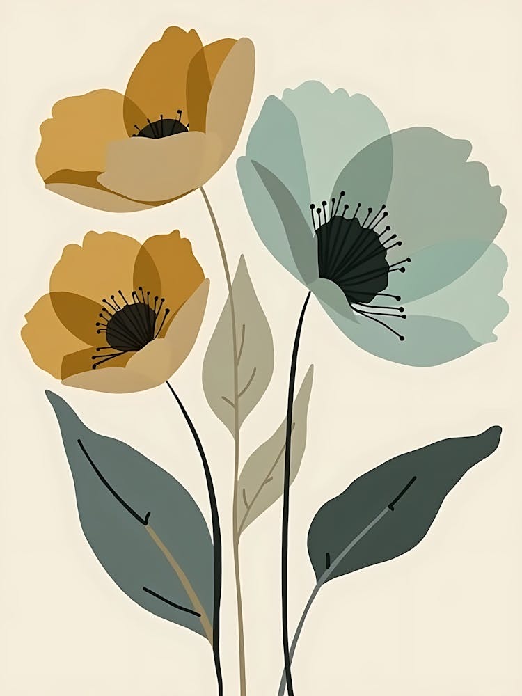 Neutral-Toned Botanical Prints | Subtle & Sophisticated Flower Art