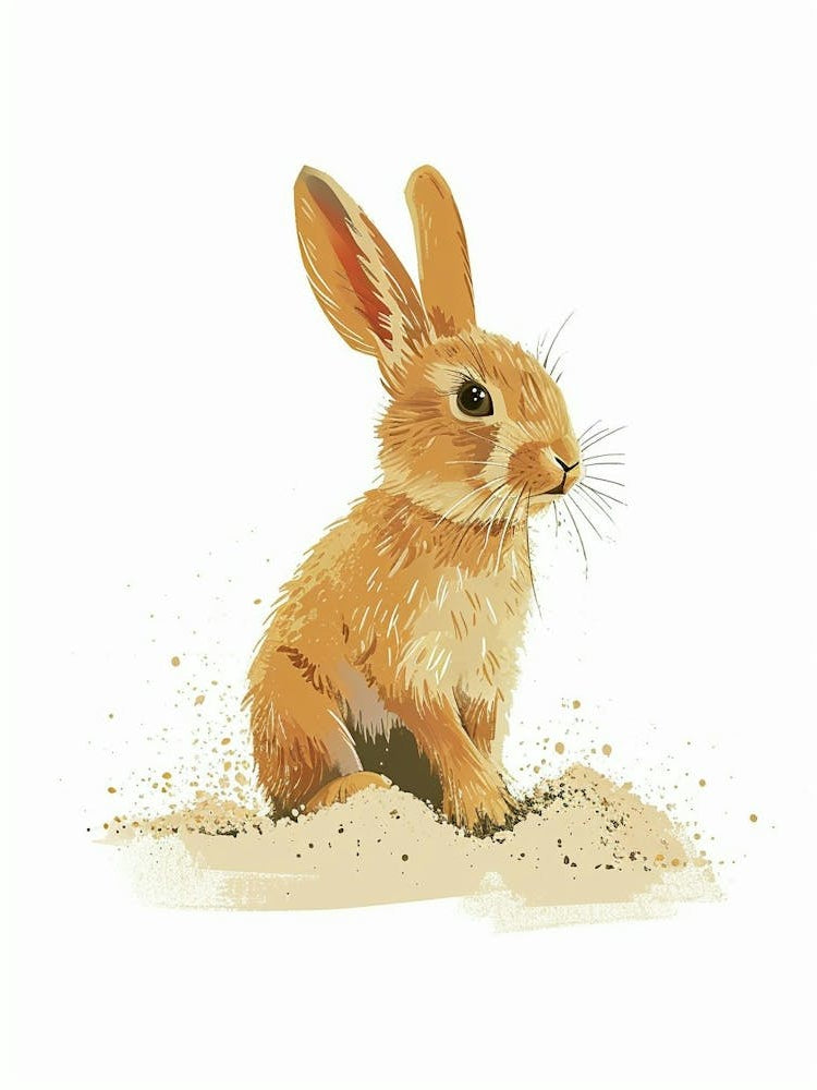 Mini Rex Rabbit Nursery Illustration 2