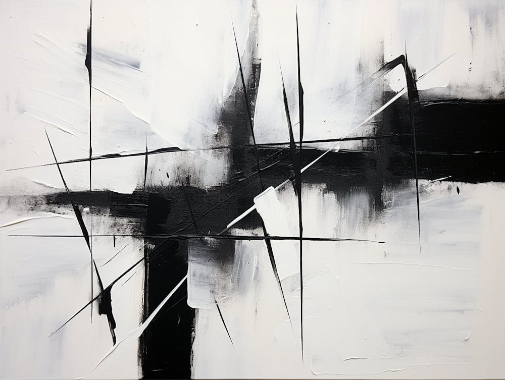 Connection Abstract Black And White 6