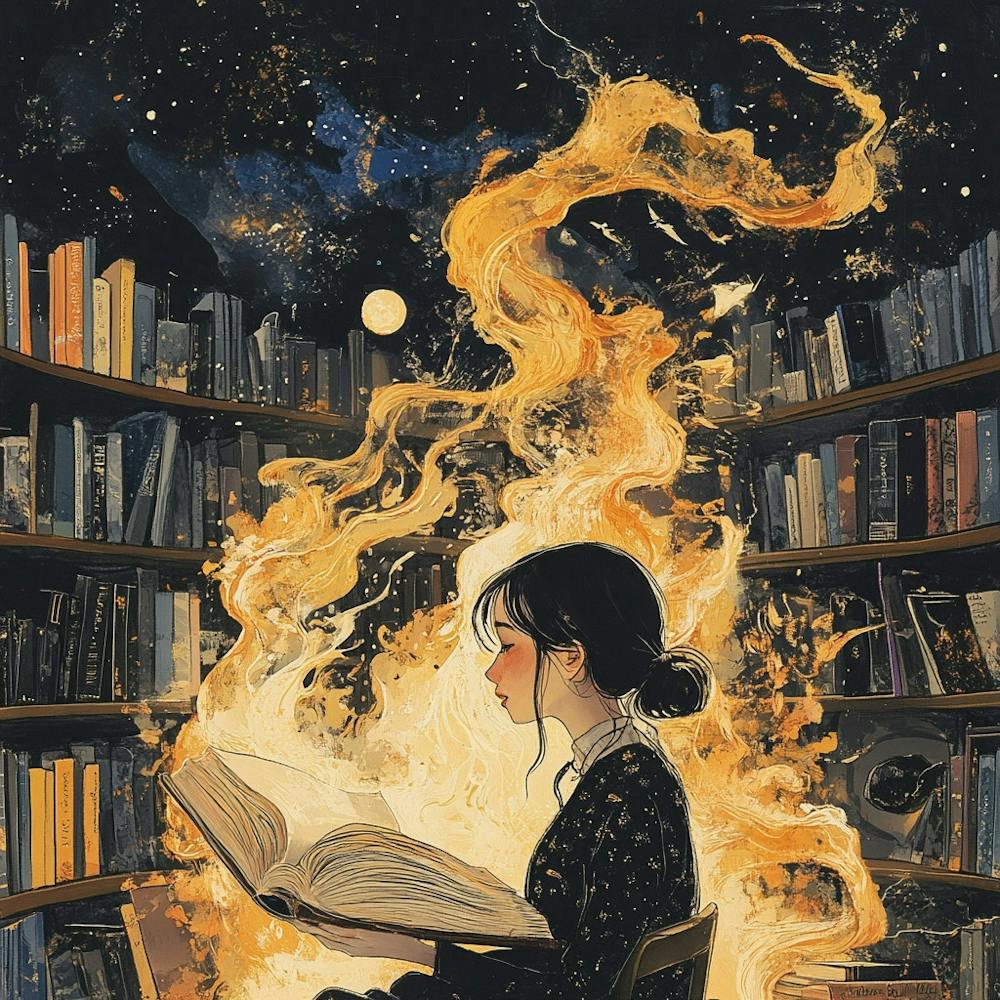 Girl Reading A Book 4