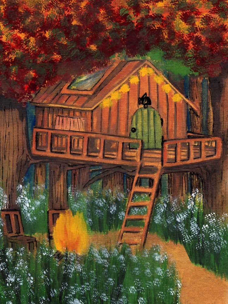 Countryside Treehouse in the Forest