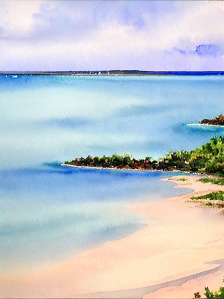 Grande Anse Des Salines 4, Martinique Watercolour