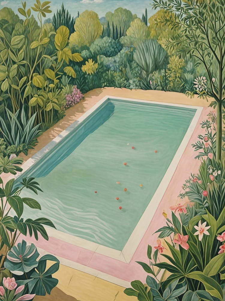 Swimming Pool In A Tropical Garden
