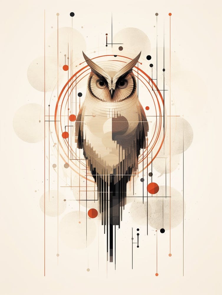 Owl Minimalist Abstract 2