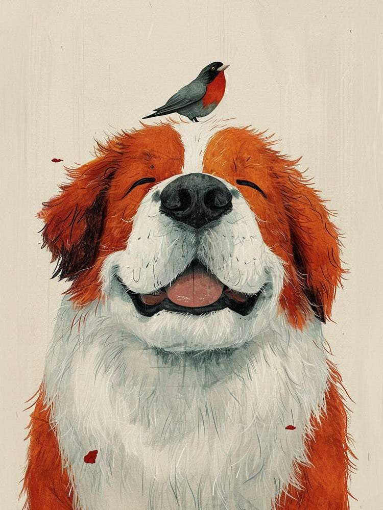 Dog With Bird
