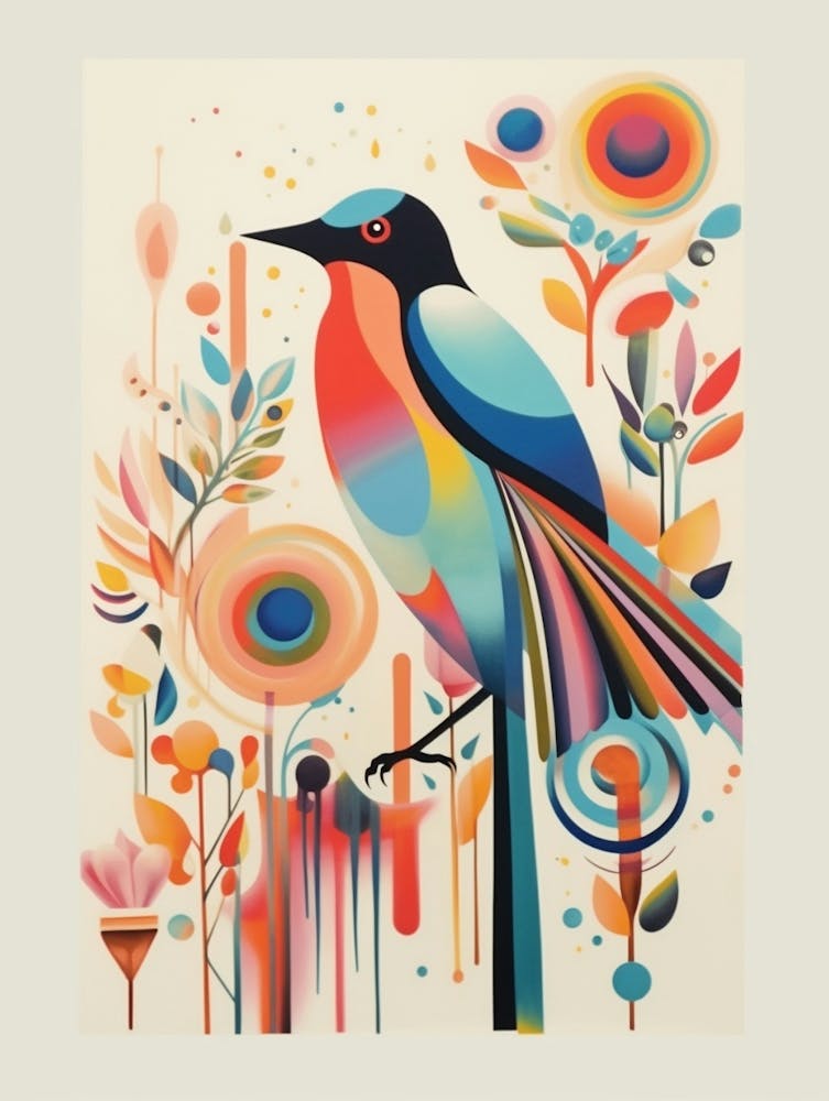 Bunter Skandi-Vogel Rauchschwalbe 3