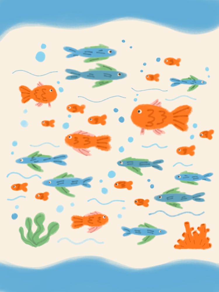 Fische im Meer Illustration