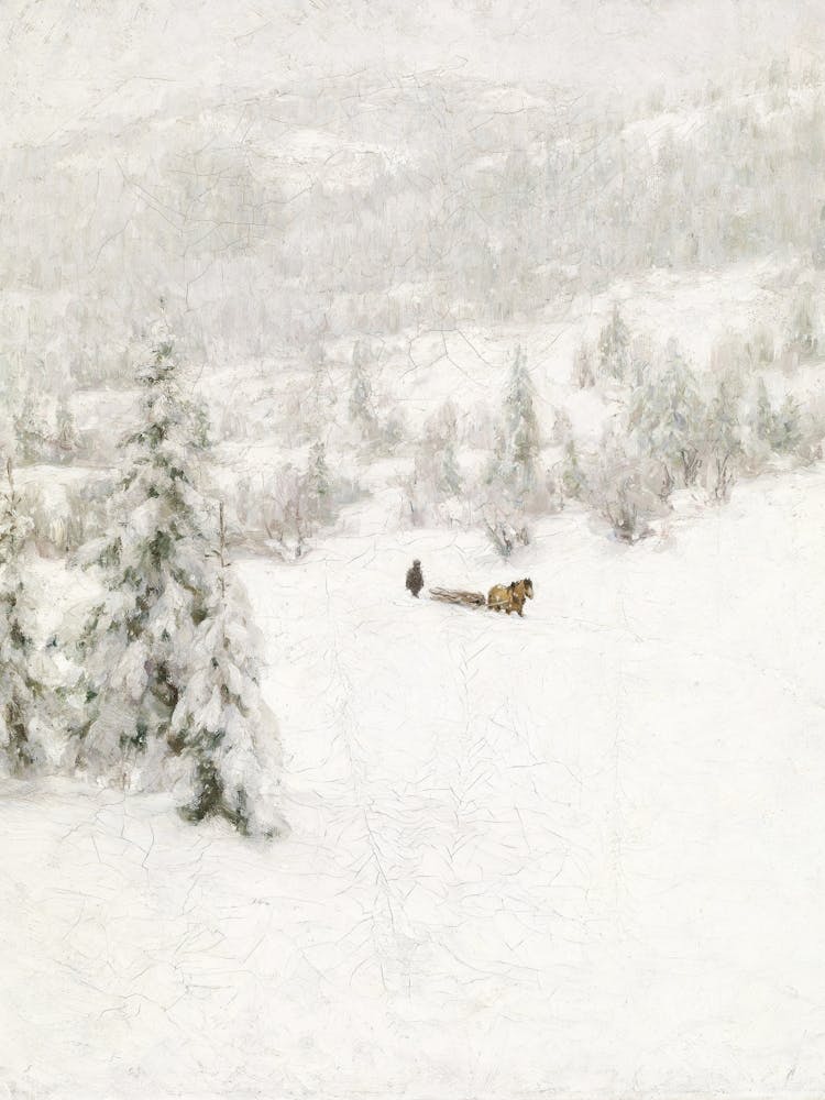 Vintage Winterlandschaft
