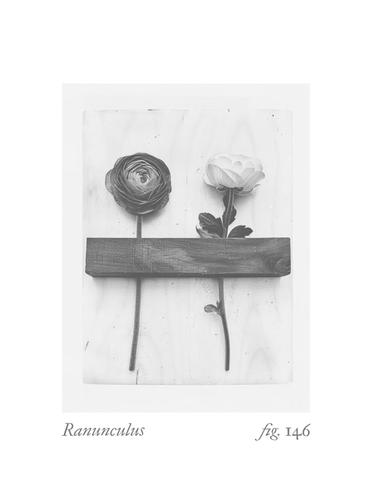 Ranunculus Botanical Collage 4