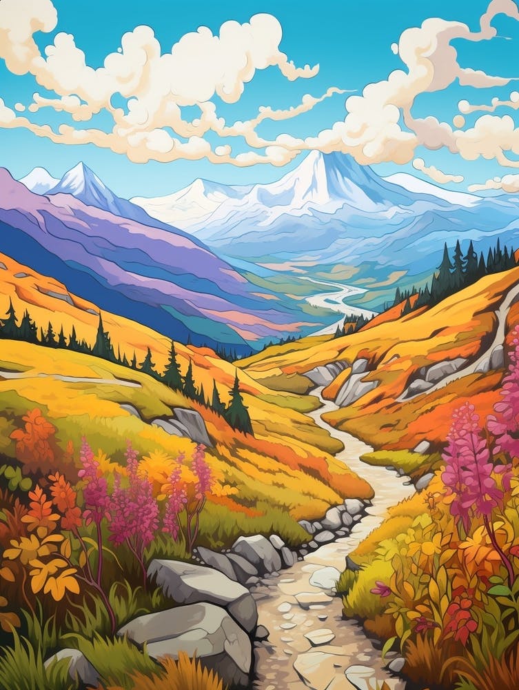 Tour De Mont Blanc France 1 Hike Illustration