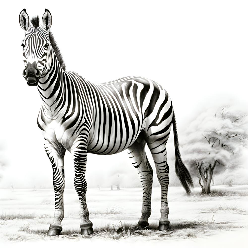 Splendeur du Zèbre aux Rayures Éthérées