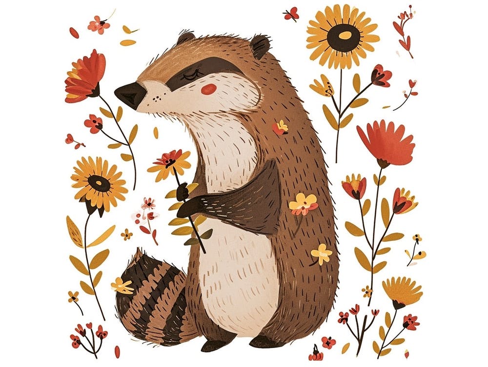 Little Floral Badger 2