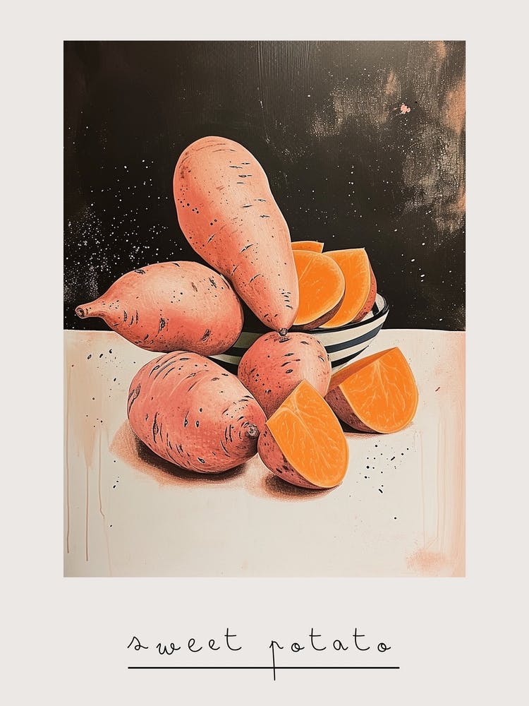 Art Deco Sweet Potato 1 Poster