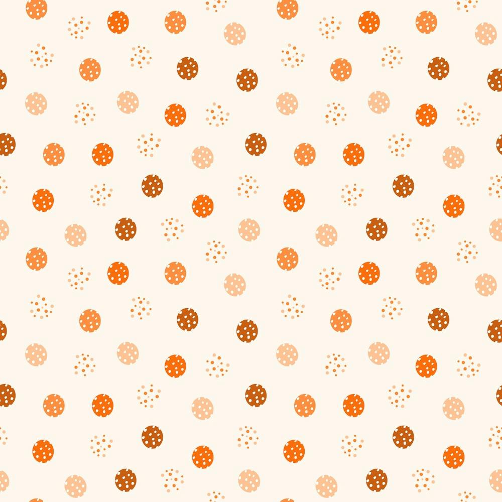 Peachy Dots Peach On Tan