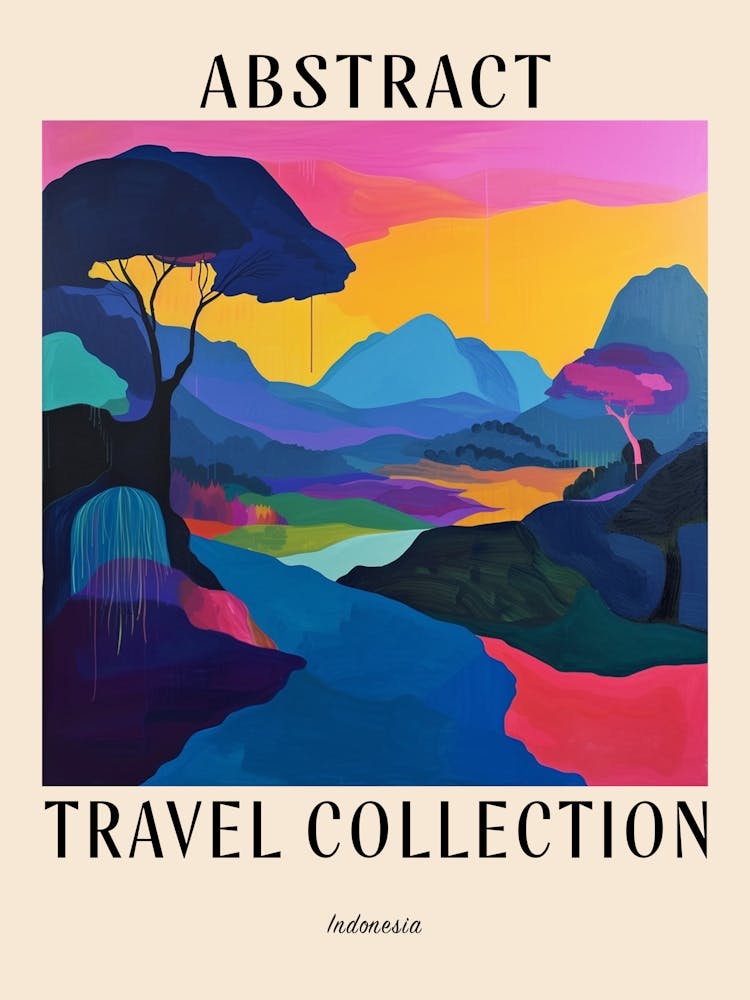Abstract Travel Collection Poster Indonesia 3