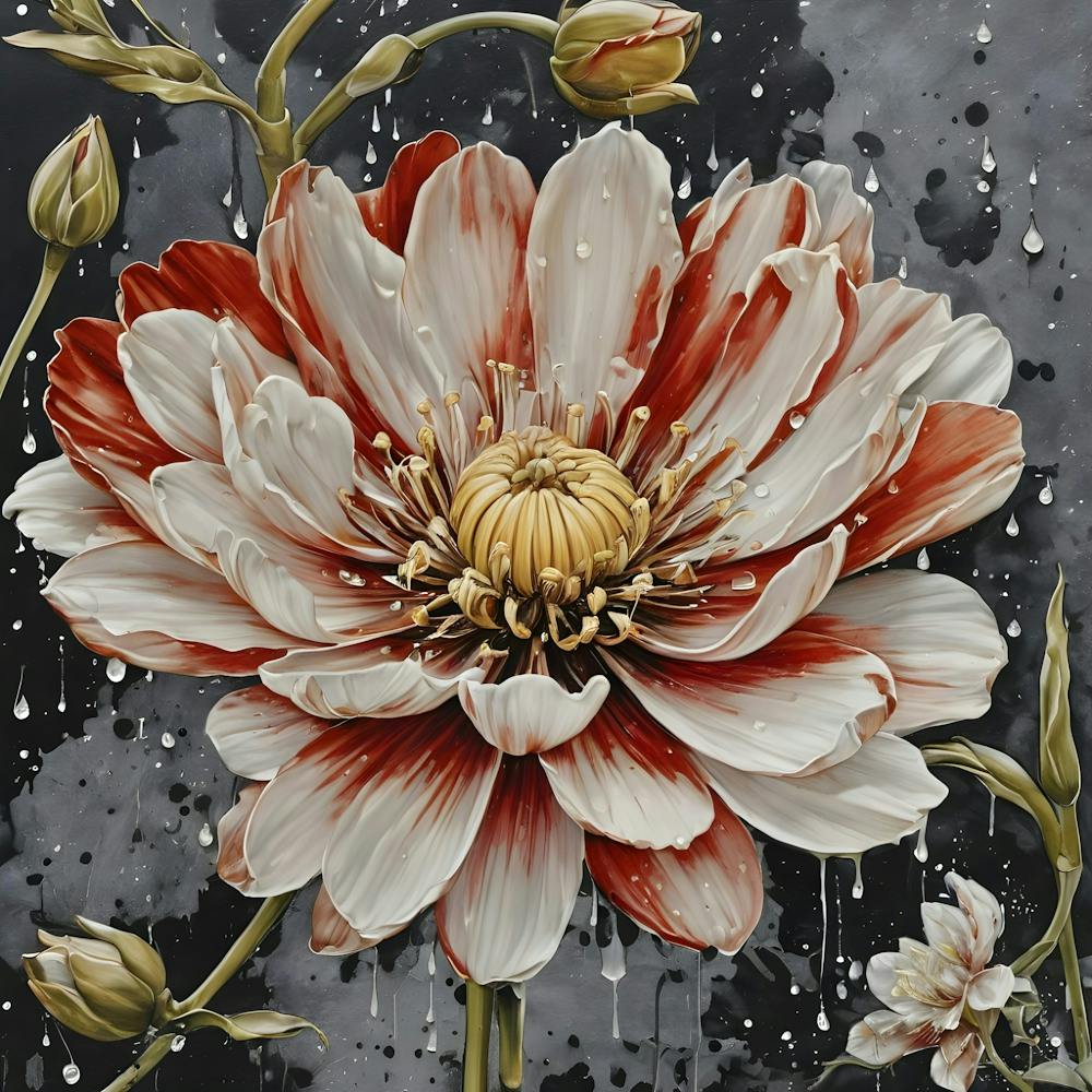 Raindrops On A Flower 1