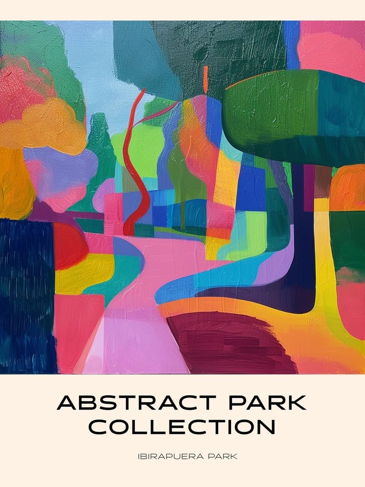 Abstract Park Collection Poster Ibirapuera Park Buenos Aires Argentina 1