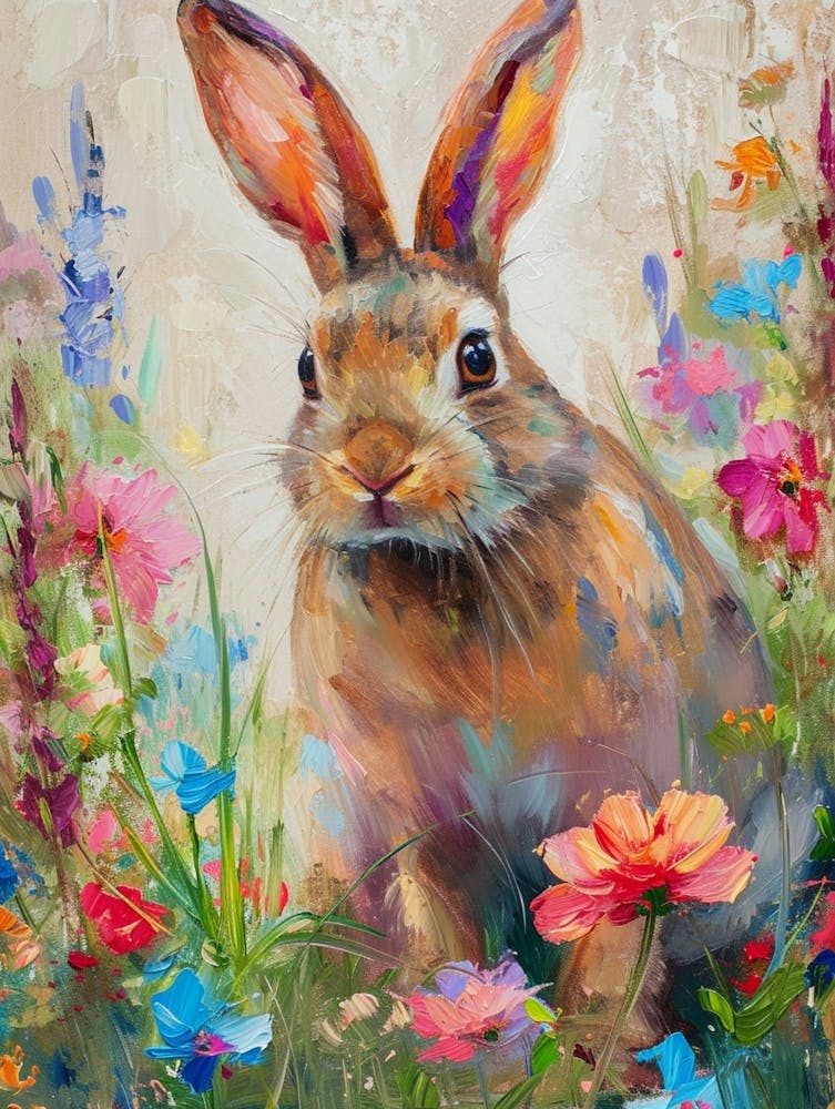 American Sable Rabbit Painting 2