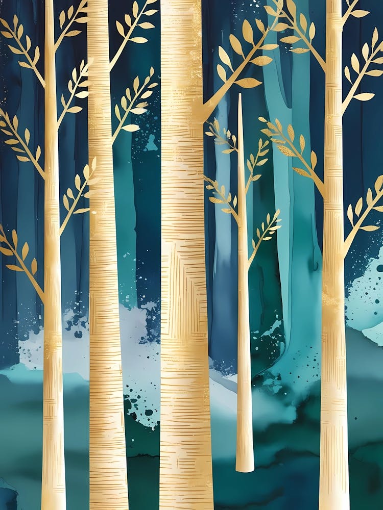 Birch Forest Canvas Print